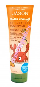 Детская зубная паста, апельсиновая Kids only all natural Toothpaste Orange 119 мл Jason