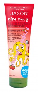 Детская зубная паста, клубничная  Kids only all natural Toothpaste Strawberry 119 мл Jason
