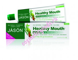 Зубная паста «Чайное дерево» без фтора Healthy Mouth® Tartar Control Toothpaste Fluoride-Free 119 гр, Jason