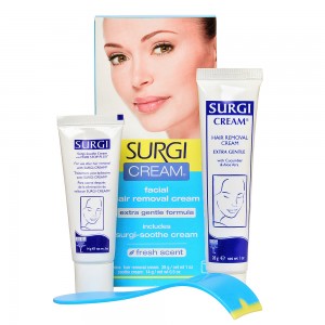 Набор крем для удаления волос на лице, успокаивающий крем - Surgi-Cream Extra Gentle Formula, Surgi Wax